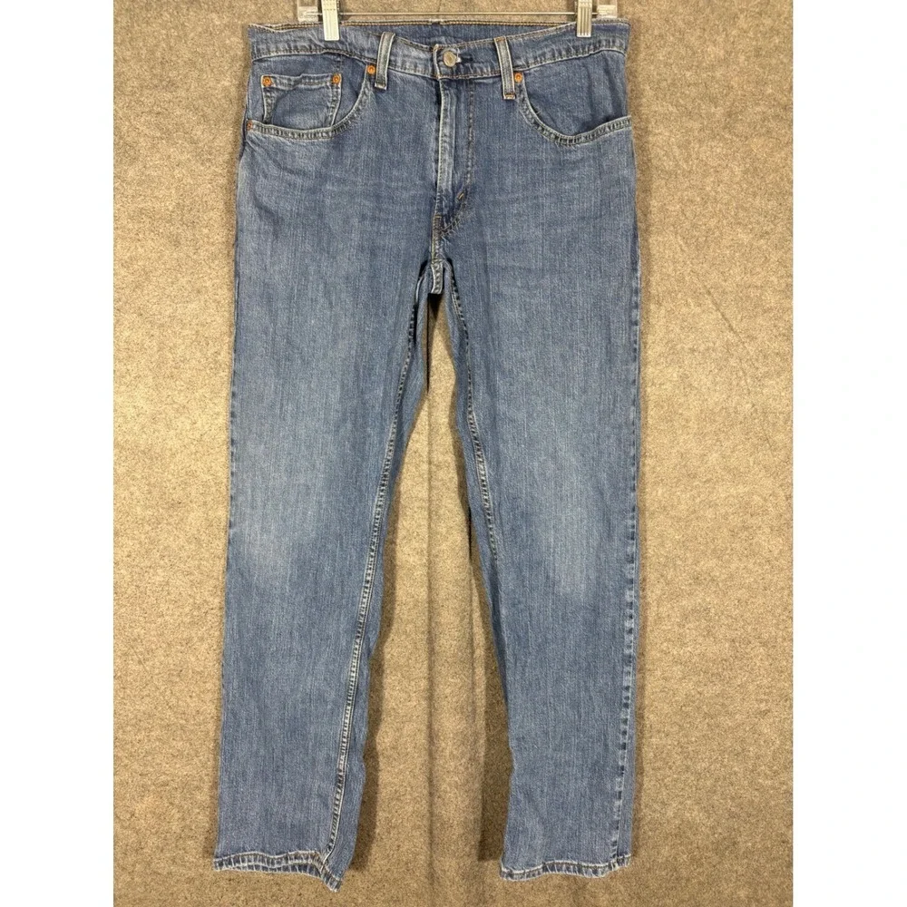 Levis 559 Relaxed Straight Jeans Mens 34x34 Blue Stretch Denim 00559-0573